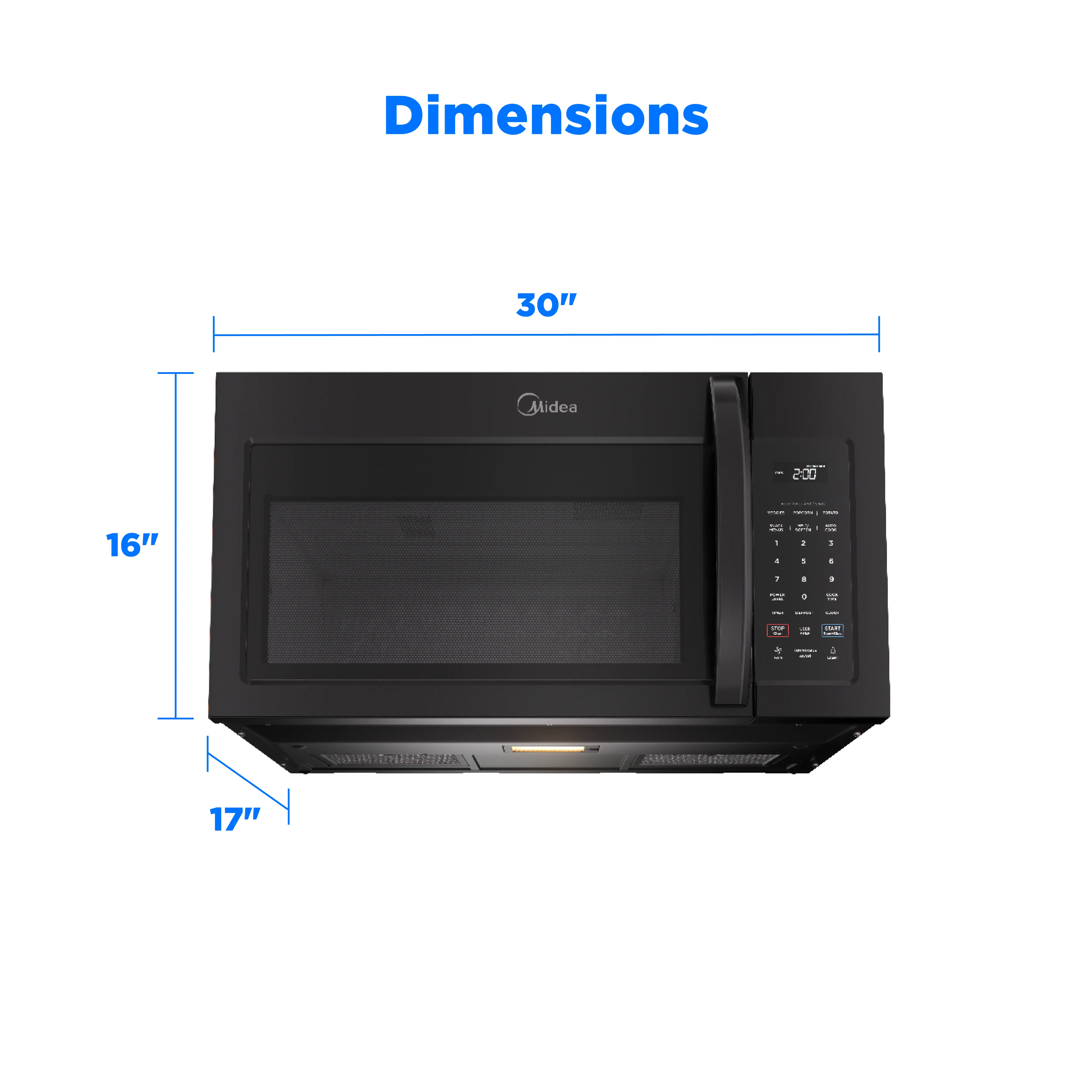 1.7 cu. ft. Over-the-Range Microwave view 9