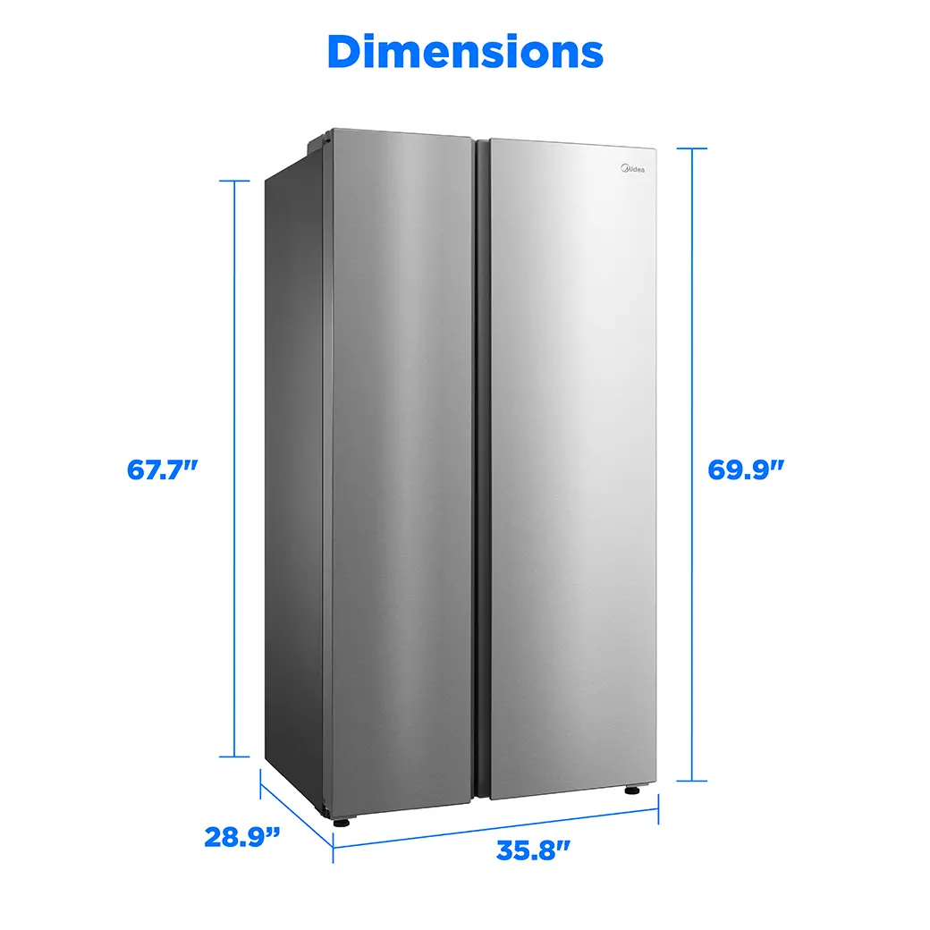 24.5 cu. ft. Counter-Depth Side-by-Side Refrigerator with AutoFill Water Pitcher view 9
