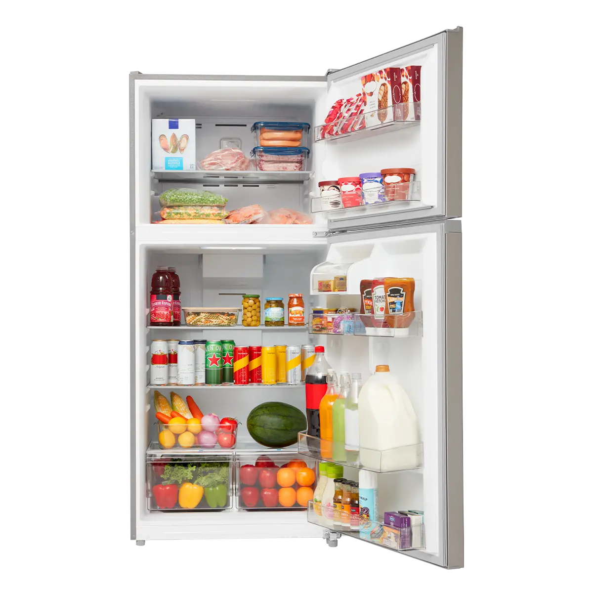 18 cu. ft. Top-Freezer Refrigerator (Stainless Steel) view 3