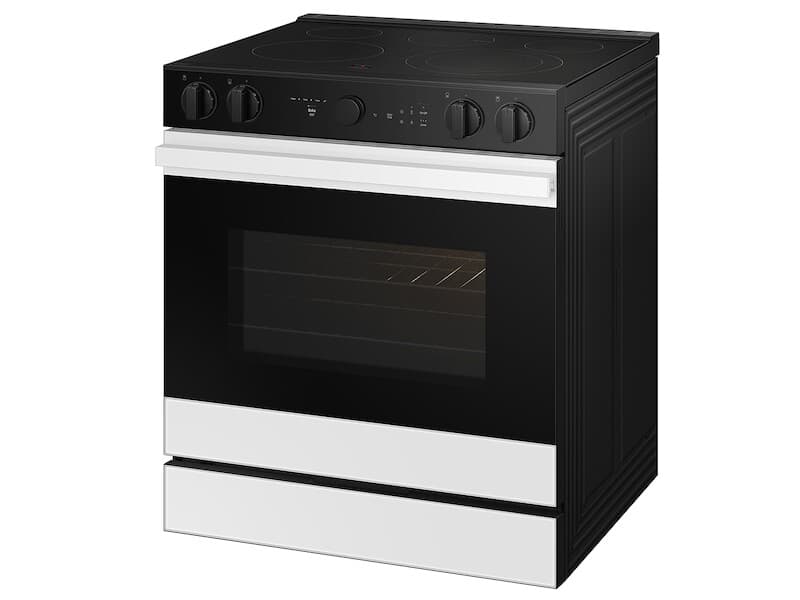 Bespoke 6.3 cu. ft. Smart Slide-In Electric Range with Air Sous Vide & Air Fry in White Glass view 5