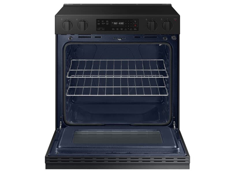 Bespoke 6.3 cu. ft. Smart Slide-In Electric Range with Precision Knobs in Matte Black Steel view 8