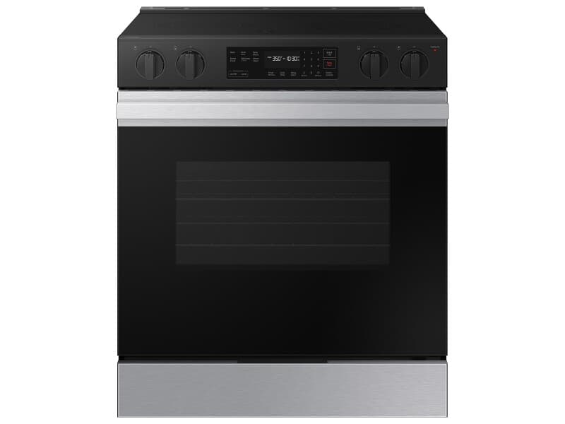 Bespoke Smart Slide-In Electric Range 6.3 cu. ft. in Stainless Steel with Safety Knobs