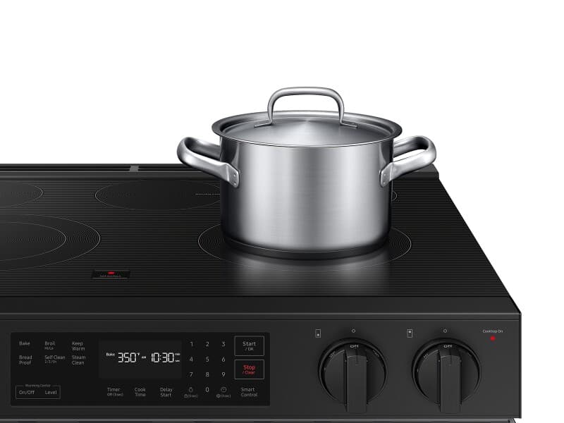 Bespoke Smart Slide-In Electric Range 6.3 cu. ft. in Stainless Steel with Safety Knobs view 8