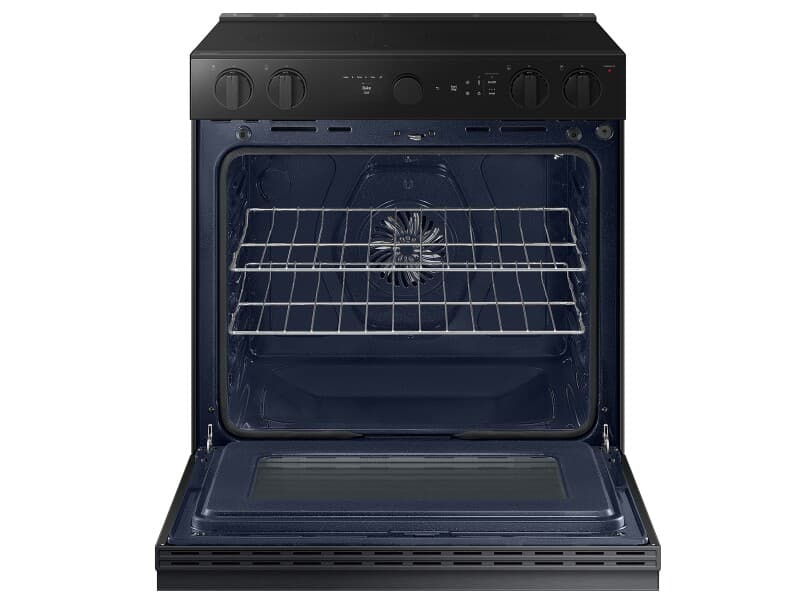 Bespoke Smart Slide-In Electric Range 6.3 cu. ft. in Matte Black Steel with Air Sous Vide & Air Fry - ENERGY STAR® view 5