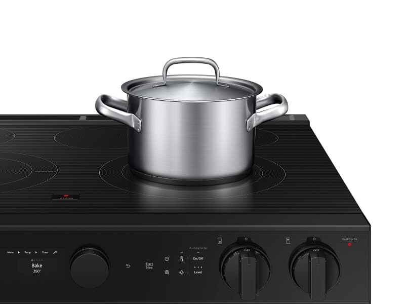 Bespoke Smart Slide-In Electric Range 6.3 cu. ft. in Matte Black Steel with Air Sous Vide & Air Fry - ENERGY STAR® view 6