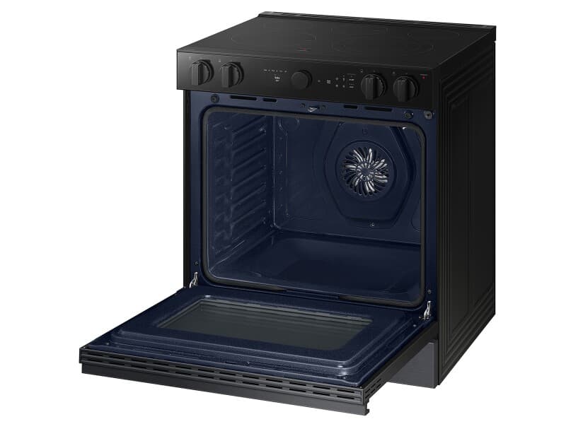 Bespoke Smart Slide-In Electric Range 6.3 cu. ft. in Matte Black Steel with Air Sous Vide & Air Fry - ENERGY STAR® view 9