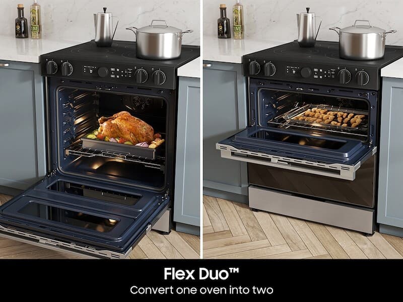 Bespoke Smart Slide-In Electric Range 6.3 cu. ft. with Flex DuoTM & Illuminated Precision Knobs – Stainless Steel view 7