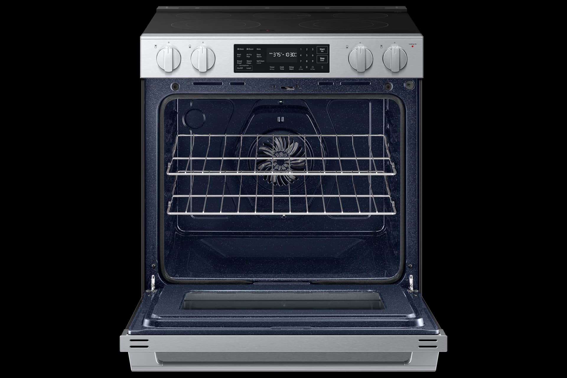 Bespoke Smart Slide-In Electric Range 6.3 cu. ft. with Air Fry Max in Stainless Steel view 8
