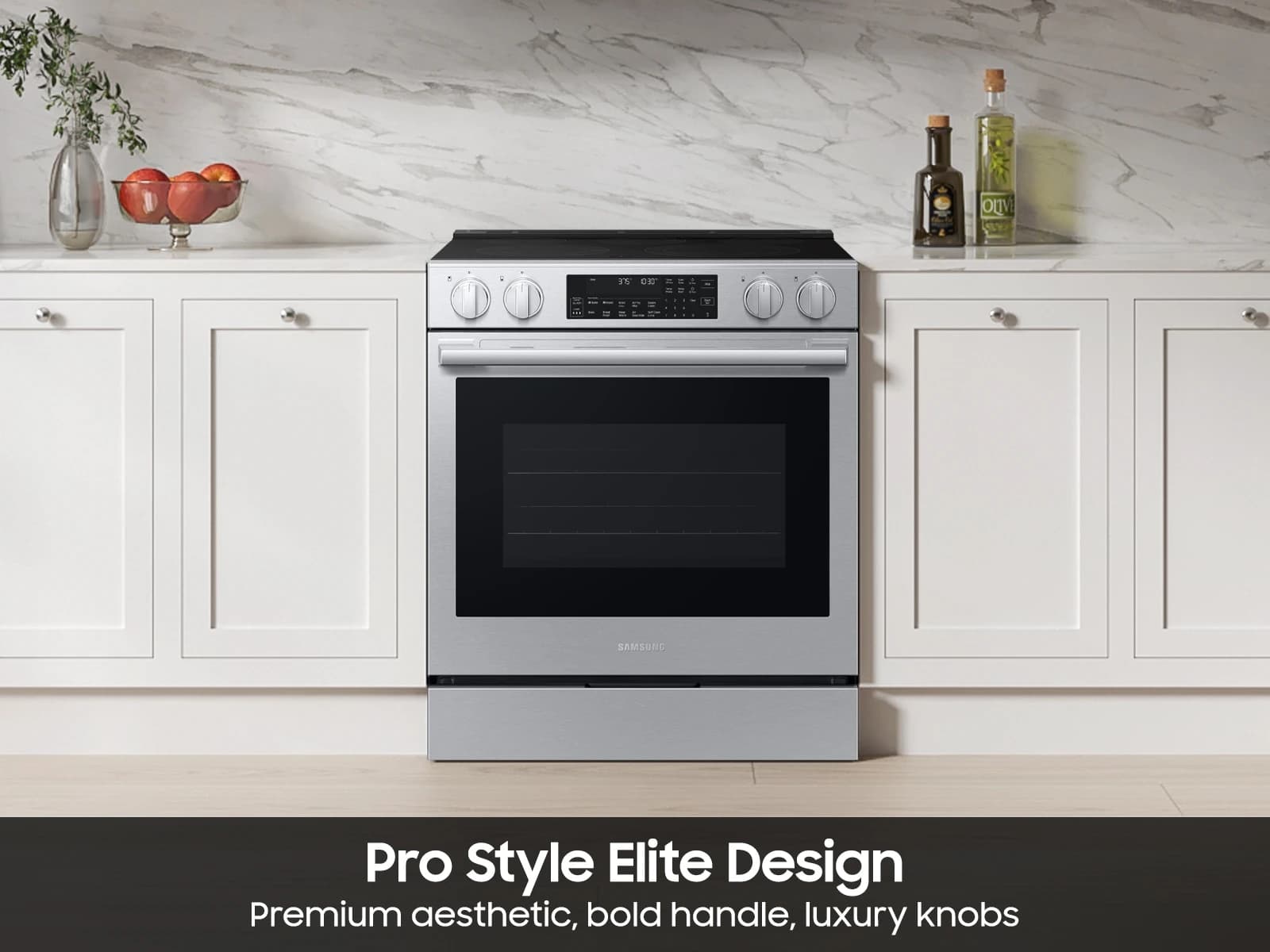 Bespoke Smart Slide-In Electric Range 6.3 cu. ft. with Illuminated Precision Knobs in Stainless Steel view 5