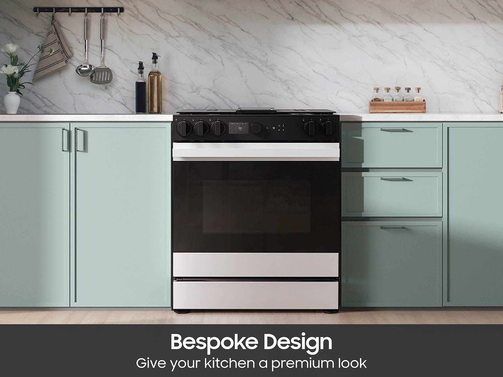 Bespoke Slide-in Gas Range Smart Oven Camera | Illuminated Precision Knobs 6.3 cu.ft. view 7