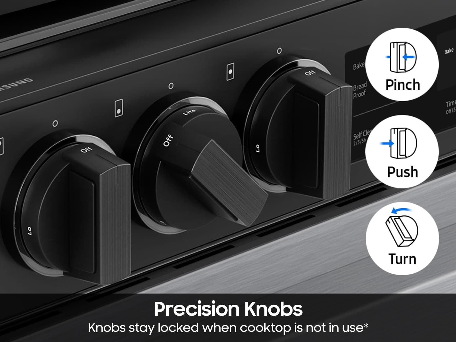 Bespoke Smart Slide-In Gas Range 6.0 cu. ft. in Stainless Steel with Safety Knobs view 5
