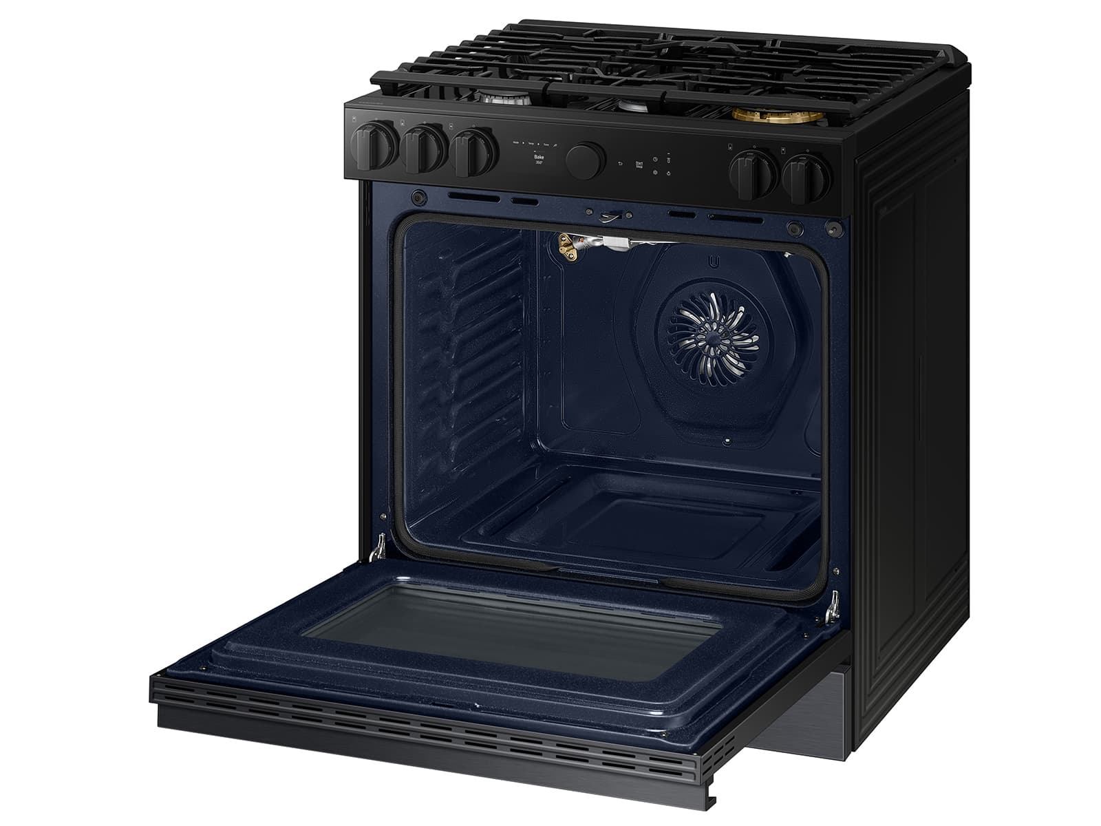 Bespoke Smart Slide-In Gas Range 6.0 cu. ft. in Matte Black Steel with Air Sous Vide & Air Fry view 8