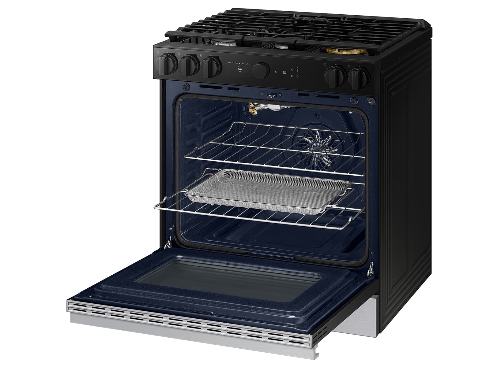 Bespoke Smart Slide-In Gas Range 6.0 cu. ft. in Stainless Steel with Air Sous Vide & Air Fry view 7