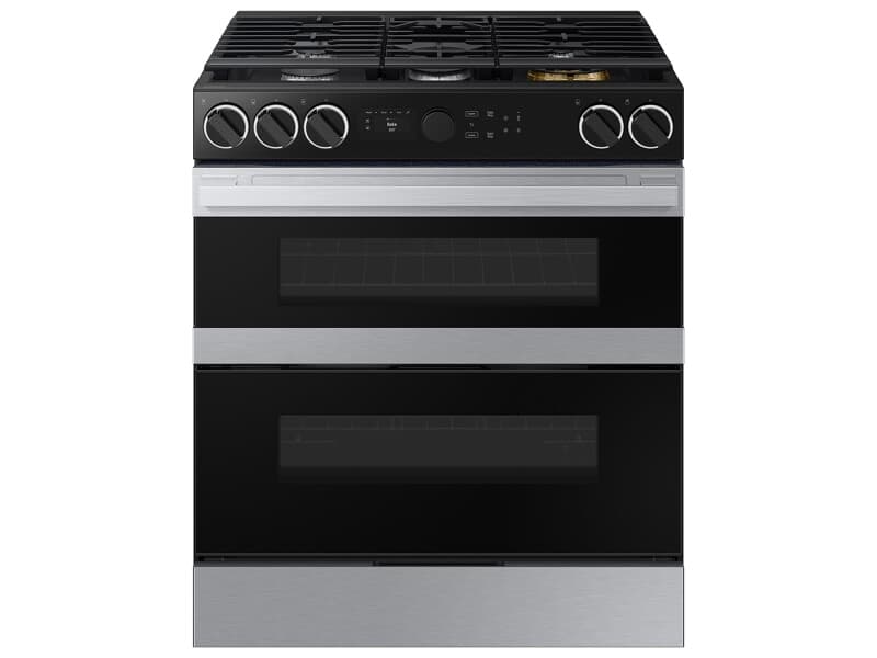 Bespoke Smart Slide-In Gas Range 6.0 cu. ft. with Flex DuoTM & Illuminated Precision Knobs – Stainless Steel