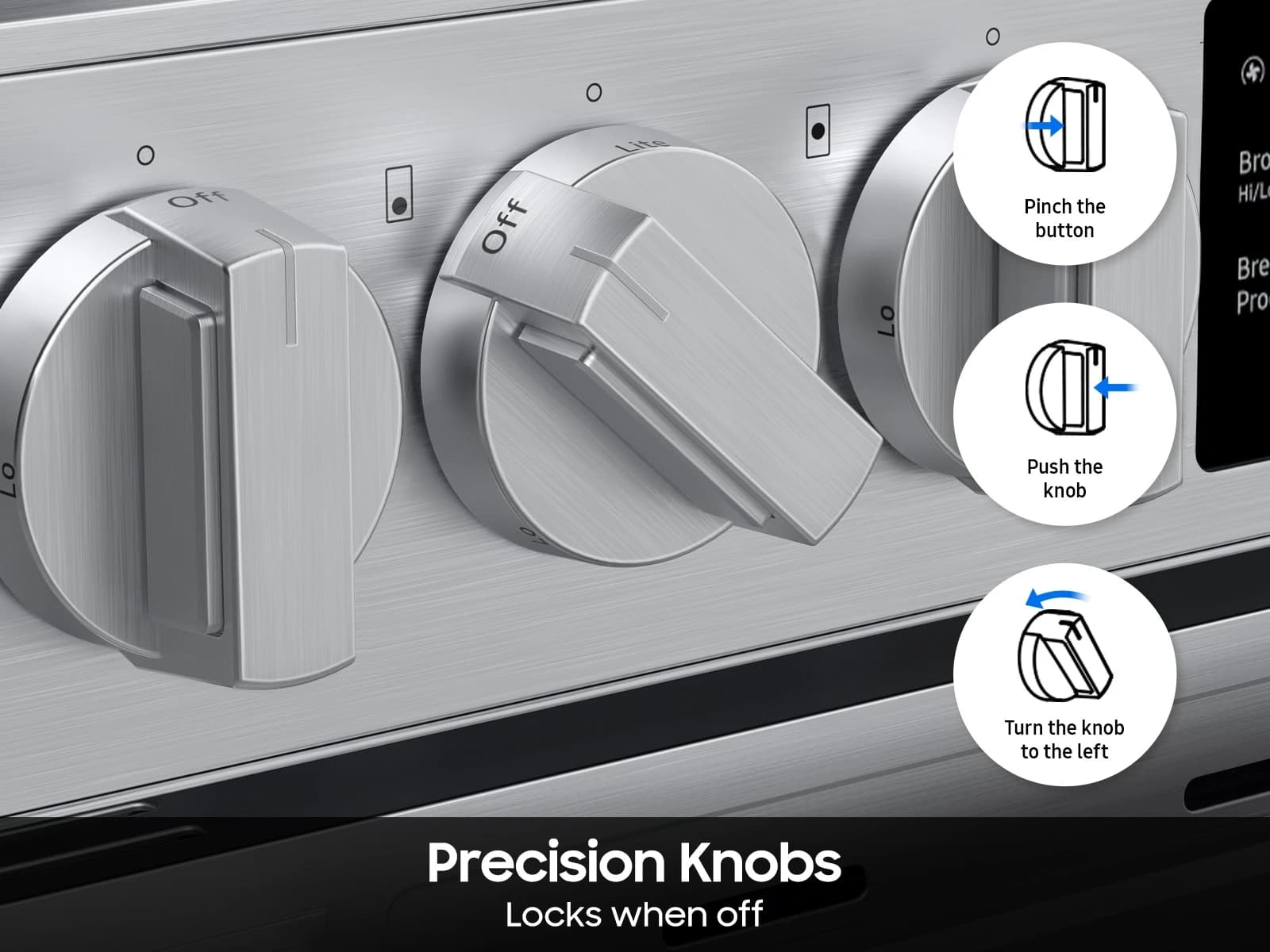 Bespoke Smart Slide-In Gas Range 6.0 cu. ft. with Air Fry Max in Stainless Steel view 7
