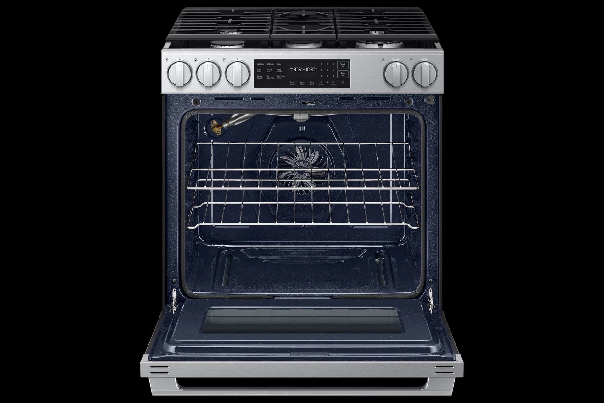 Bespoke Smart Slide-In Gas Range 6.0 cu. ft. with True Convection in Stainless Steel view 8