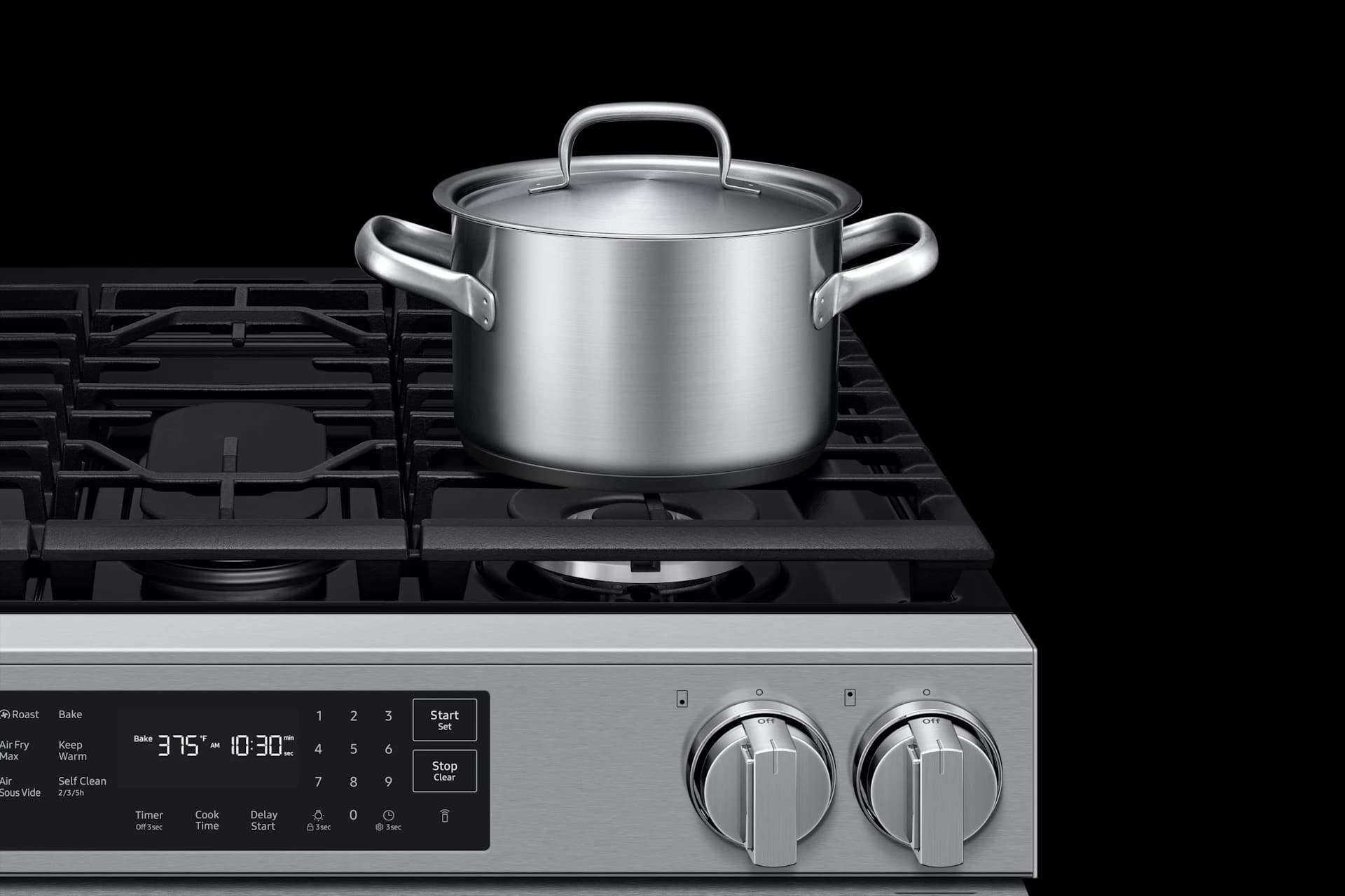 Bespoke Smart Slide-In Gas Range 6.0 cu. ft. with True Convection in Stainless Steel view 10