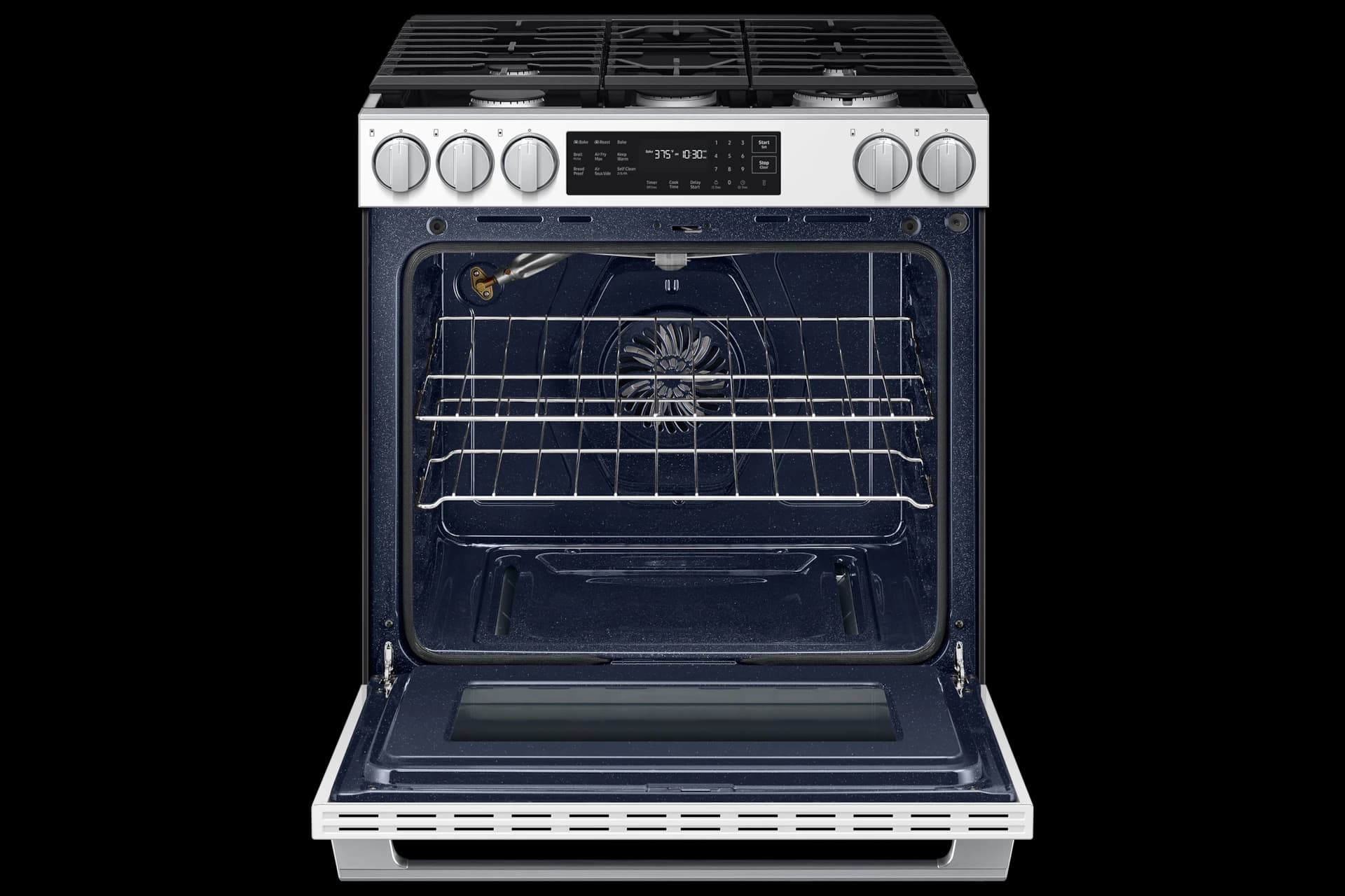 Bespoke Smart Slide-In Gas Range 6.0 cu. ft. with True Convection in White Glass view 8