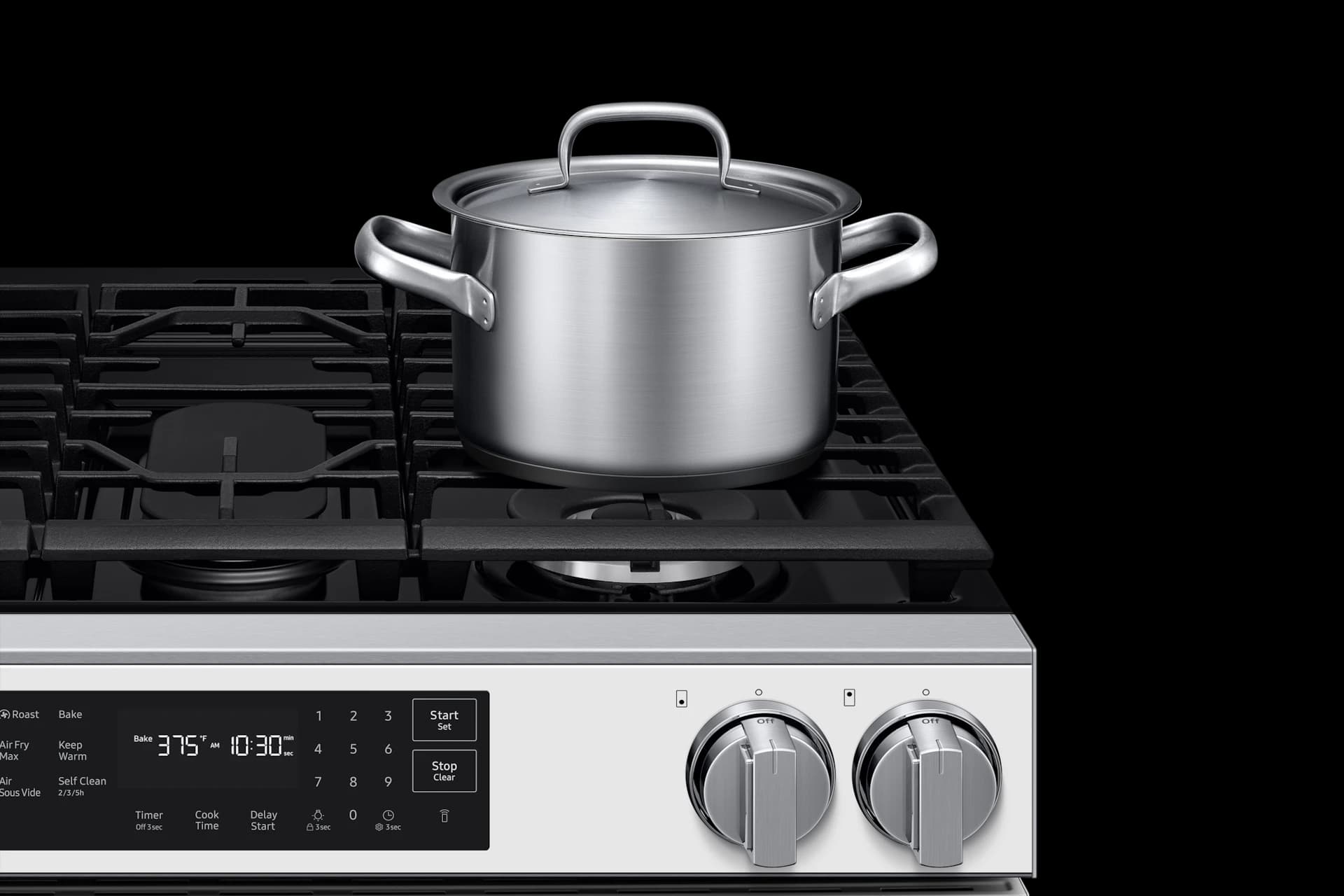 Bespoke Smart Slide-In Gas Range 6.0 cu. ft. with True Convection in White Glass view 10
