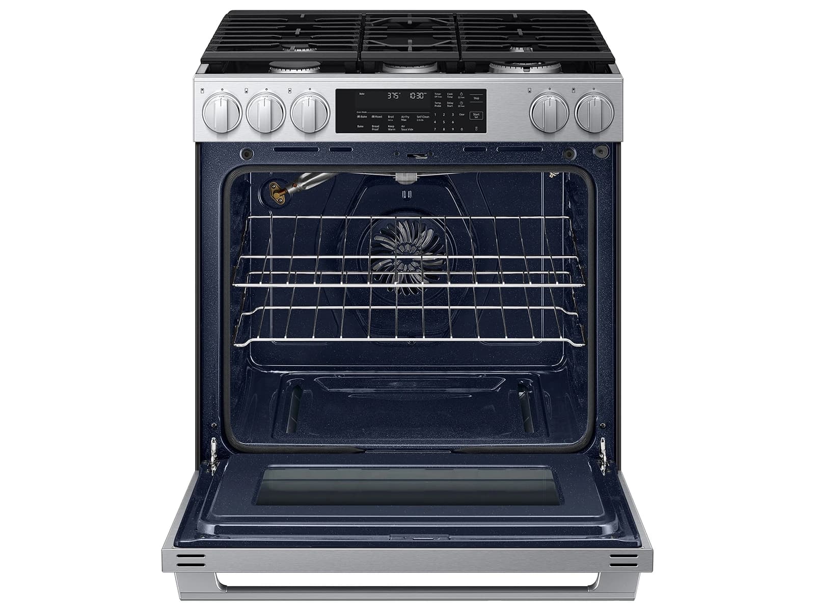 Bespoke Smart Slide-In Gas Range 6.0 cu. ft. with Illuminated Precision Knobs in Stainless Steel view 8