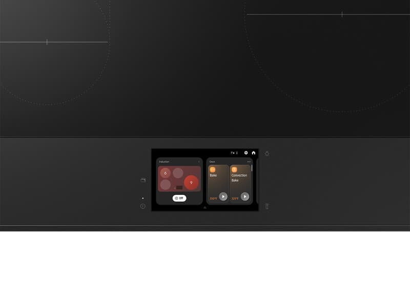 Bespoke 6.3 cu. ft. Smart Slide-In Induction Range with AI Home & Smart Oven Camera in White Glass view 8