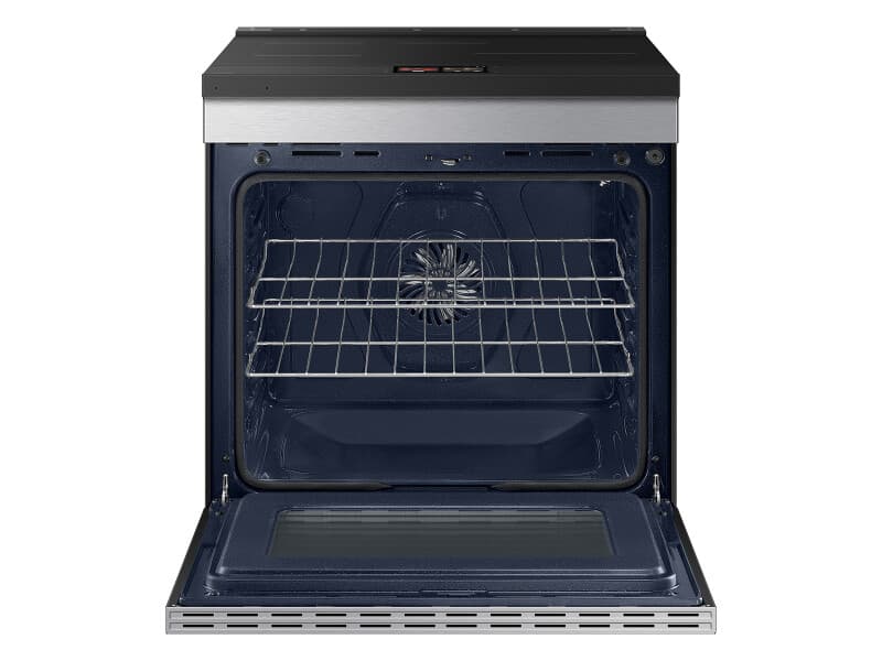 Bespoke 6.3 cu. ft. Smart Slide-In Induction Range with AI Home & Smart Oven Camera in Stainless Steel view 2