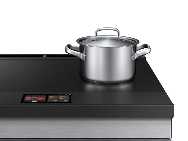 Bespoke 6.3 cu. ft. Smart Slide-In Induction Range with AI Home & Smart Oven Camera in Stainless Steel view 9