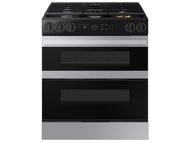 Bespoke Smart Slide-In Dual Fuel Range 6.3 cu. ft. with Flex DuoTM & Illuminated Precision Knobs – Stainless Steel