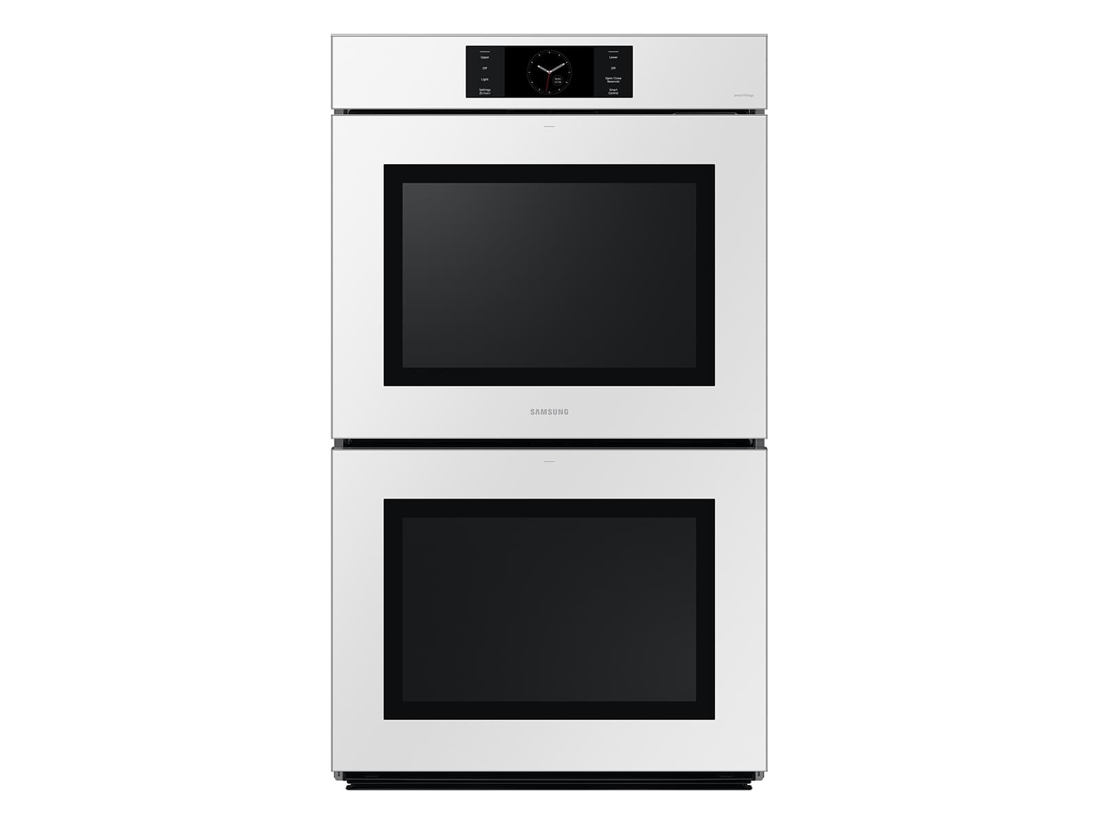 30" BESPOKE Smart Double Oven, In-Oven Camera, Air Fry, Air Sous Vide, Flex Duo, Full Steam Cook, 7" LCD Display, Dual Fan True Convection,  Glide Rack, WIFI, 5.1 cu ft capacity – White Glass