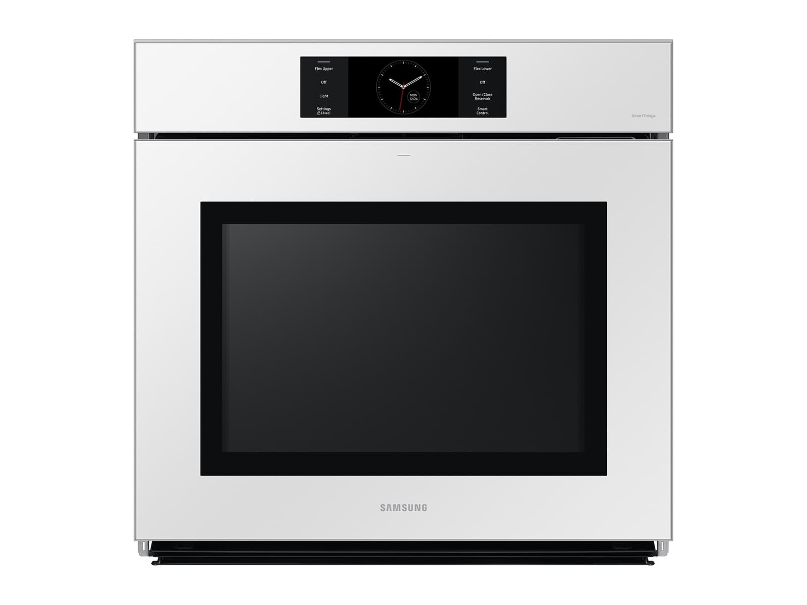 30" BESPOKE Smart Single Oven, In-Oven Camera, Air Fry, Air Sous Vide, Flex Duo, Full Steam Cook, 7" LCD Display, Dual Fan True Convection,  Glide Rack, WIFI, 5.1 cu ft capacity – White Glass