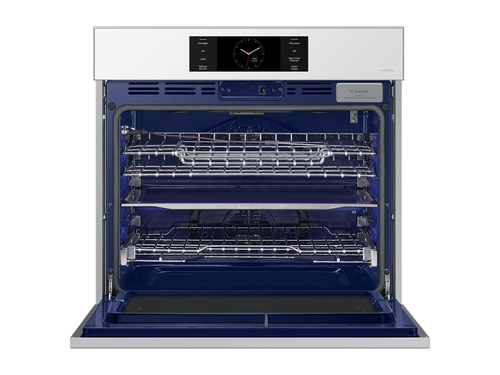 30" BESPOKE Smart Single Oven, In-Oven Camera, Air Fry, Air Sous Vide, Flex Duo, Full Steam Cook, 7" LCD Display, Dual Fan True Convection,  Glide Rack, WIFI, 5.1 cu ft capacity – White Glass view 10