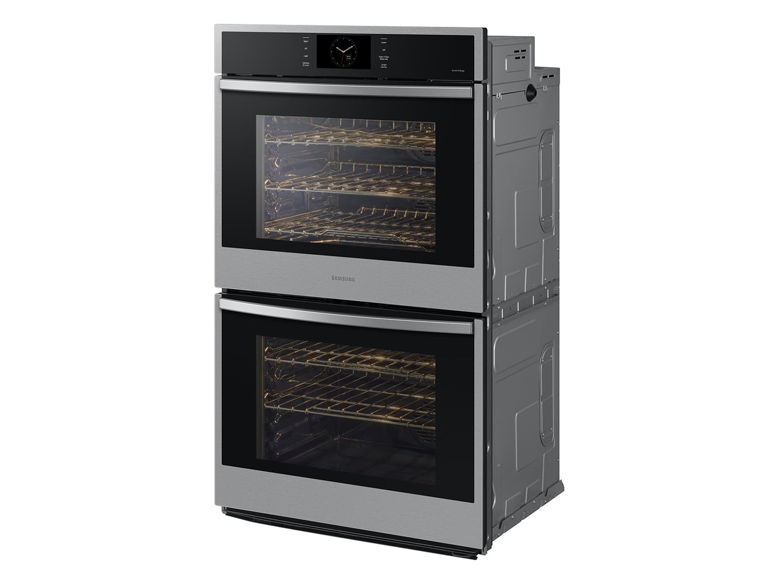 30" Smart Double Oven, Air Fry, Air Sous Vide, Steam Cooking,  Dual Fan True Convection,7" LCD display, Glide Rack, WIFI, 5.1 cu ft capacity – Stainless Steel view 7