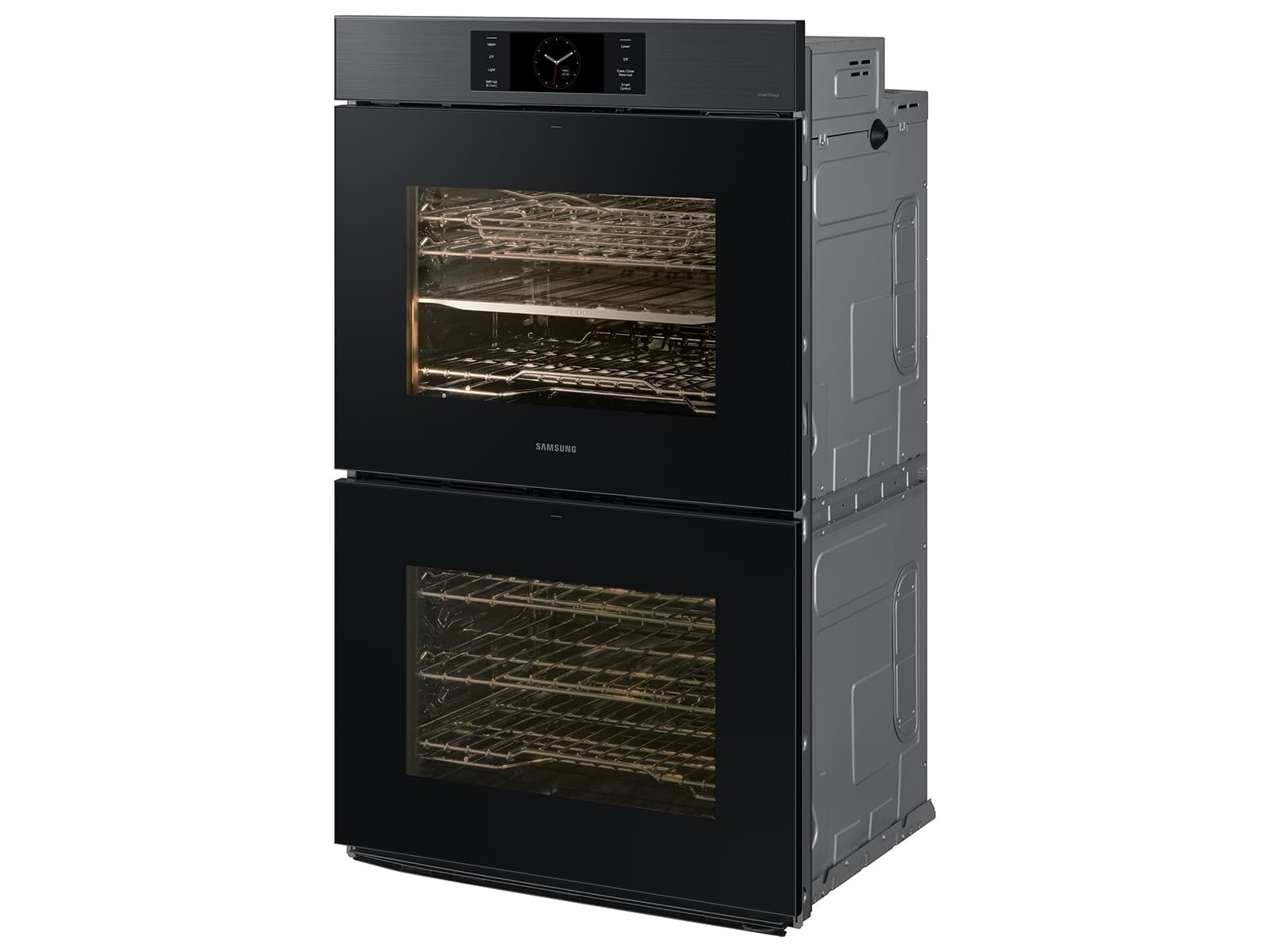 30" BESPOKE Smart Double Oven, In-Oven Camera, Air Fry, Air Sous Vide, Flex Duo, Full Steam Cook, 7" LCD Display, Dual Fan True Convection,  Glide Rack, WIFI, 5.1 cu ft capacity – Matte Black Steel view 2
