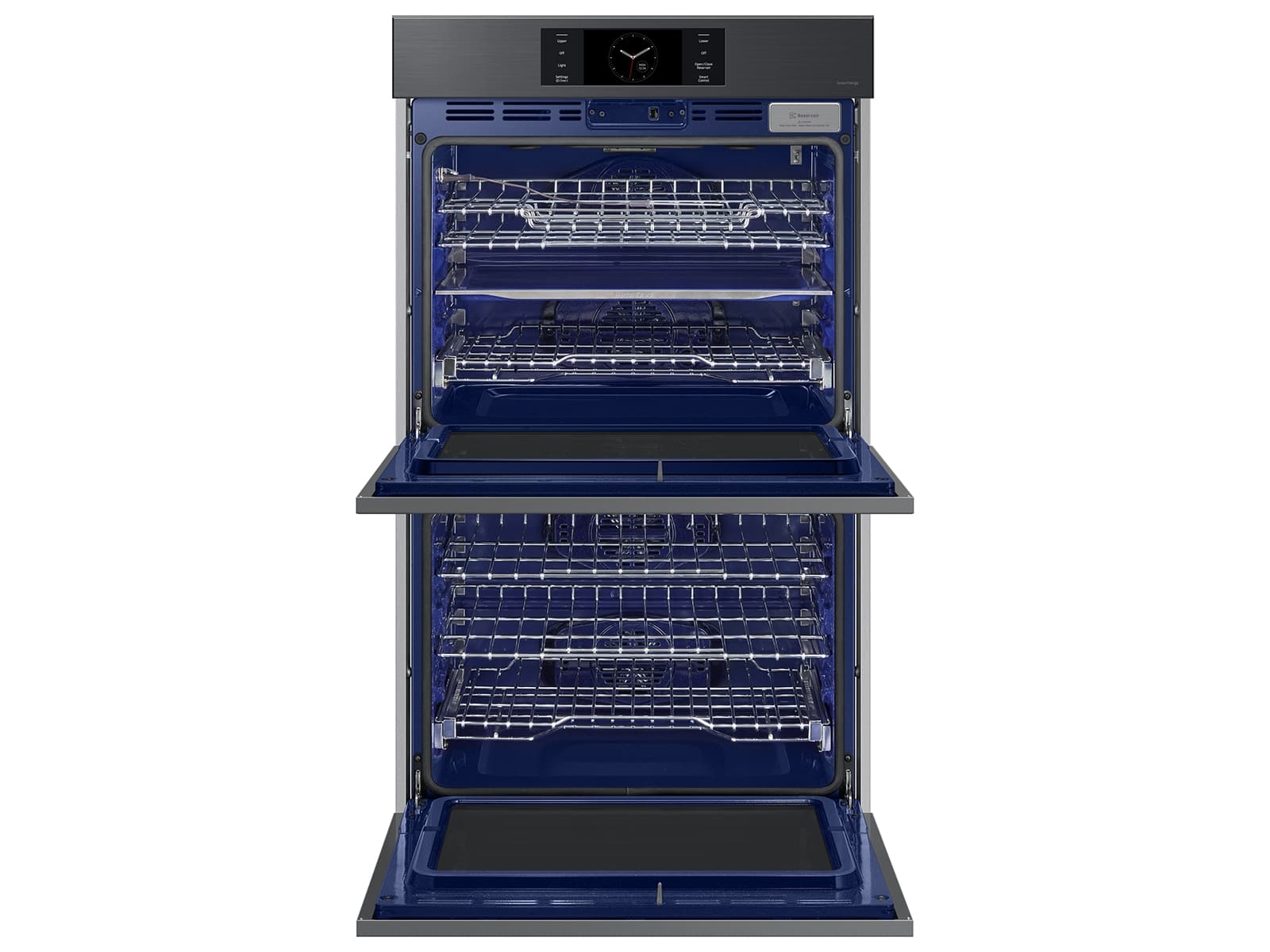 30" BESPOKE Smart Double Oven, In-Oven Camera, Air Fry, Air Sous Vide, Flex Duo, Full Steam Cook, 7" LCD Display, Dual Fan True Convection,  Glide Rack, WIFI, 5.1 cu ft capacity – Matte Black Steel view 8