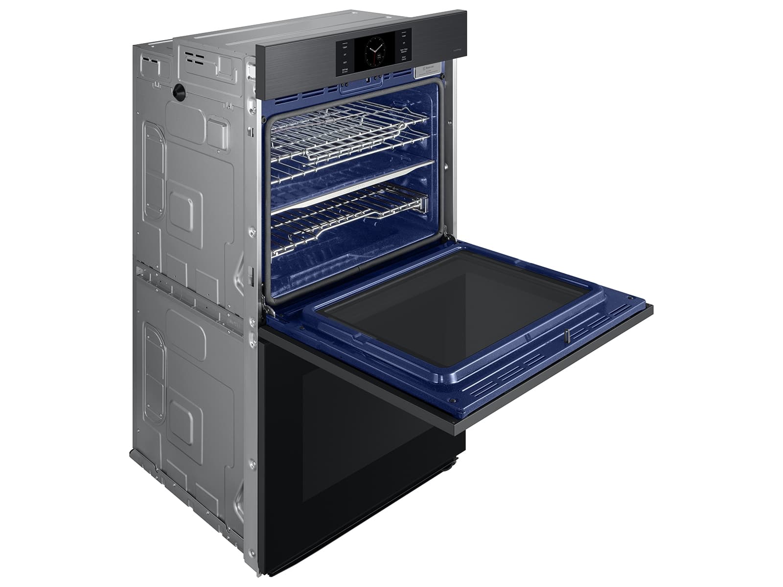 30" BESPOKE Smart Double Oven, In-Oven Camera, Air Fry, Air Sous Vide, Flex Duo, Full Steam Cook, 7" LCD Display, Dual Fan True Convection,  Glide Rack, WIFI, 5.1 cu ft capacity – Matte Black Steel view 6