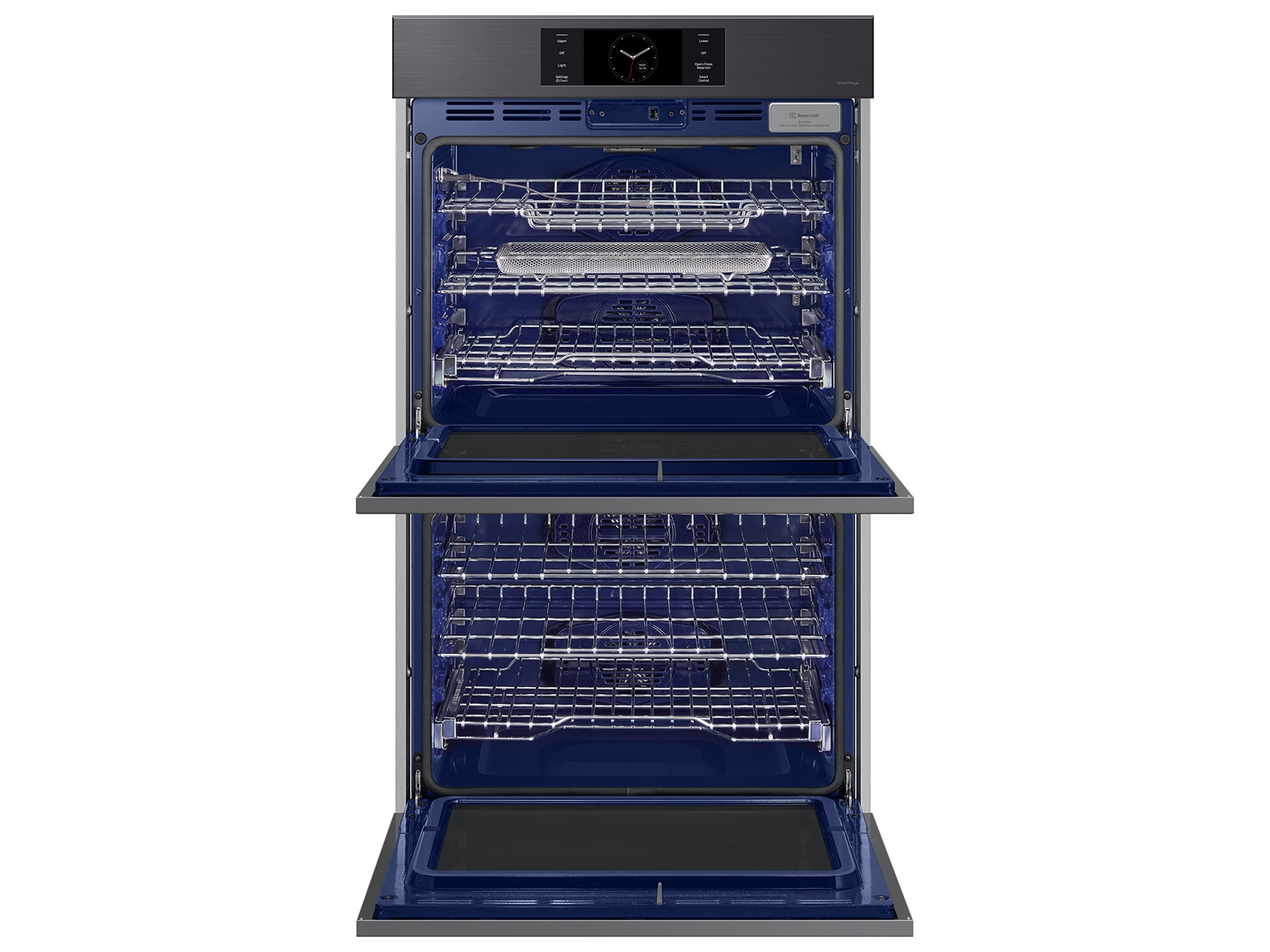 30" BESPOKE Smart Double Oven, In-Oven Camera, Air Fry, Air Sous Vide, Flex Duo, Full Steam Cook, 7" LCD Display, Dual Fan True Convection,  Glide Rack, WIFI, 5.1 cu ft capacity – Matte Black Steel view 5