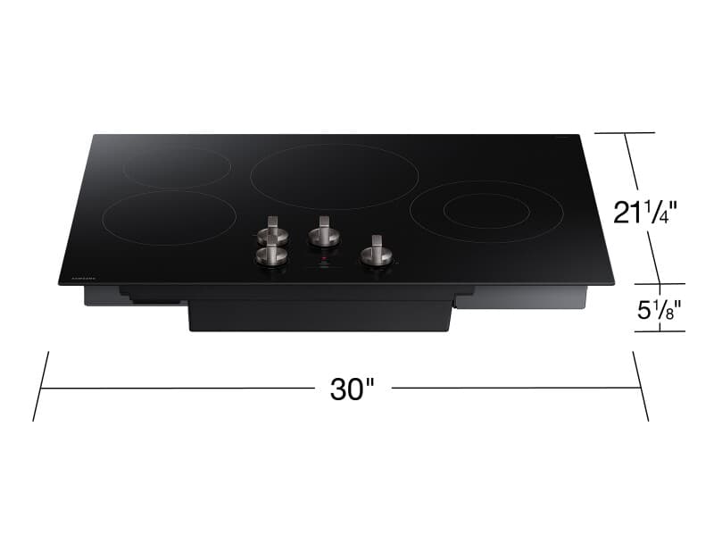 30" Electric Cooktop with 4 Elements in Black - ENERGY STAR® view 3