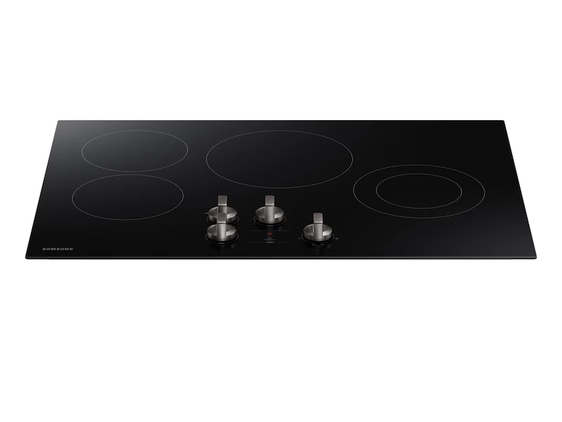 30" Electric Cooktop in Black view 2