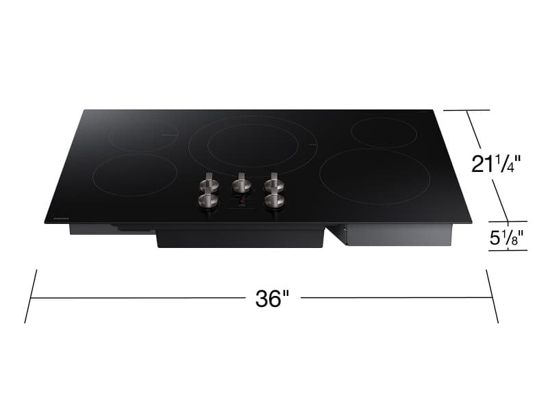36" Electric Cooktop with 5 Elements in Black - ENERGY STAR® view 4