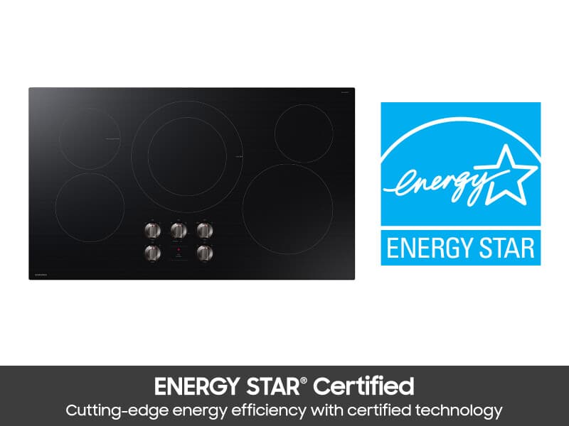 36" Electric Cooktop with 5 Elements in Black - ENERGY STAR® view 6
