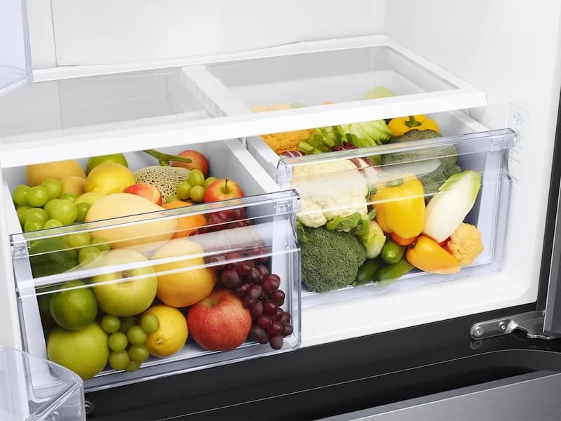 18 cu. ft. Smart Counter Depth 3-Door French Door Refrigerator in Black Stainless Steel view 8