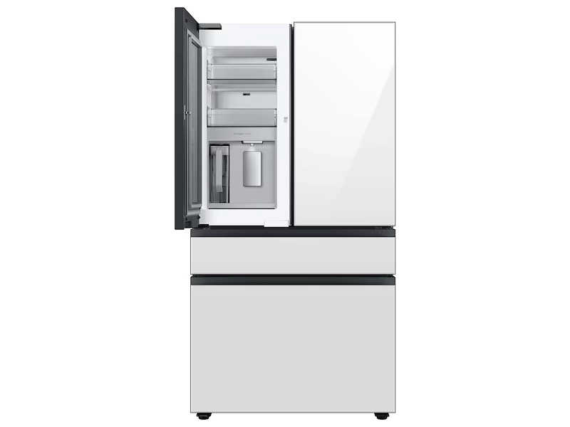 23 cu. ft. Smart BESPOKE 4-Door French-Door Refrigerator with Customizable Panel Colors and Beverage Center  in White Glass view 4