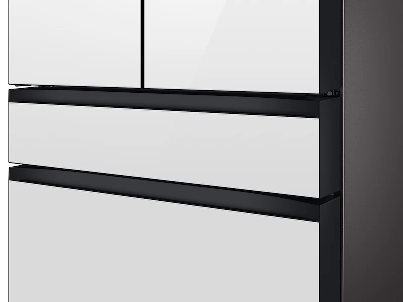 23 cu. ft. Smart BESPOKE 4-Door French-Door Refrigerator with Customizable Panel Colors and Beverage Center  in White Glass view 6