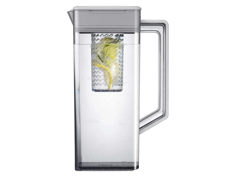 23 cu. ft. Smart BESPOKE 4-Door French-Door Refrigerator with Customizable Panel Colors and Beverage Center  in White Glass view 10