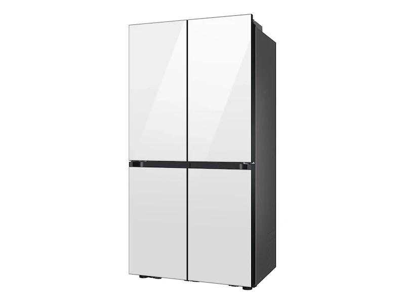 Bespoke Counter Depth 4-Door Flex™ Refrigerator (23 cu. ft.) with Beverage Center™ in White Glass view 5