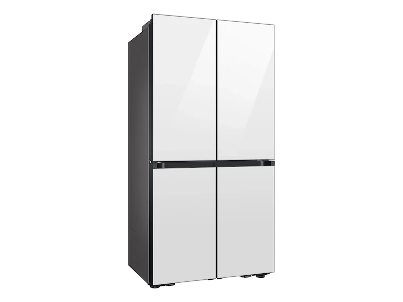 Bespoke Counter Depth 4-Door Flex™ Refrigerator (23 cu. ft.) with Beverage Center™ in White Glass view 6