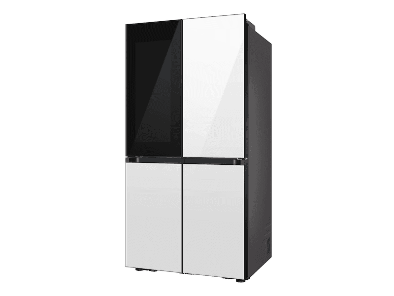 Bespoke 23 cu. ft. Counter Depth 4-Door Flex™ Refrigerator with Beverage Zone™ & Auto Open Door in White Glass view 4