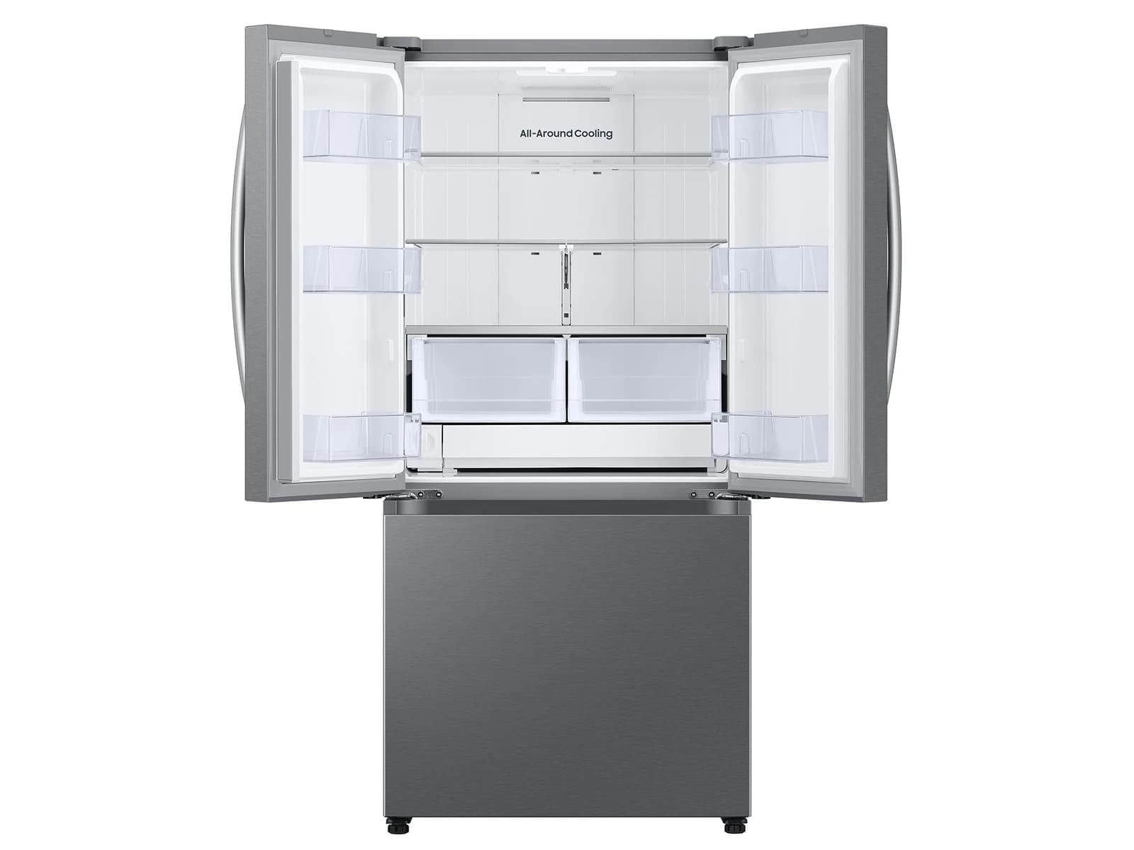 Bespoke AI 3-Door French Door Auto Ice Maker | All-Around Cooling 25 cu. ft. – Stainless view 3