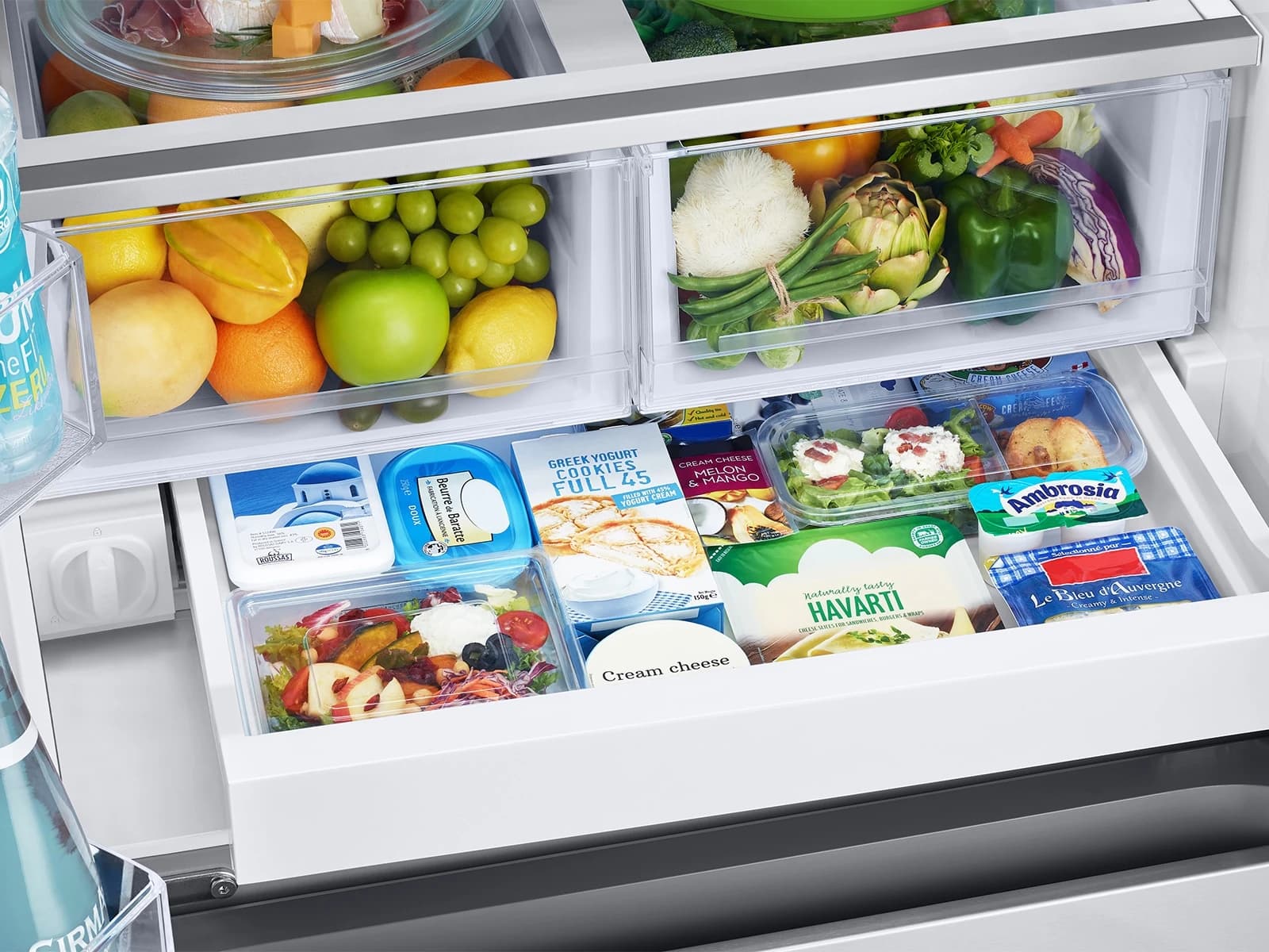 Bespoke AI 3-Door French Door Auto Ice Maker | All-Around Cooling 25 cu. ft. – Stainless view 8