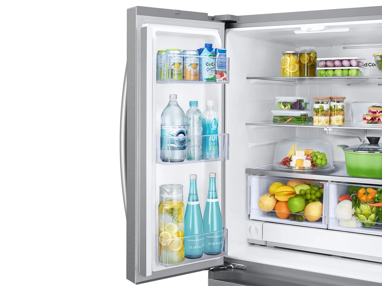 Bespoke AI 3-Door French Door Auto Ice Maker | All-Around Cooling 25 cu. ft. – Stainless view 9